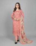 3-Piece Unstitched Embroidered Suit – Premium Indian Craftsmanship