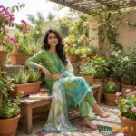 Premium Embroidered Cotton Unstitched Three-Piece Set( Charizma) - Image 5