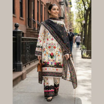 COCO Print Trendy Digital Cotton Set -Unstiched