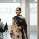 COCO Print Trendy Digital Cotton Set -Unstiched - Image 5