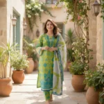 Premium Embroidered Cotton Unstitched Three-Piece Set( Charizma) - Image 2