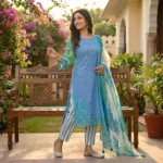 Rangoli 2543 – Premium Embroidered Soft Cotton 3-Piece( Unstiched)