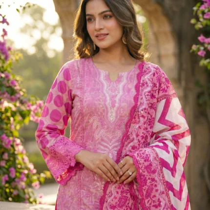 Charizma MIRAZ 2525 – Luxury Embroidered Cotton 3-Piece Dress (Unstitched)