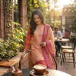 Guljee D1000- Premium Full Body Embroidered Cotton Three Piece(Unstiched) - Image 4