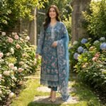 AFROZEH 852 – Premium Embroidered Cotton Three Piece Set(Unstiched) - Image 2