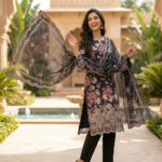 AFROZEH854 -Luxury Embrodery Cotton Three Piece (Unstiched) - Image 2